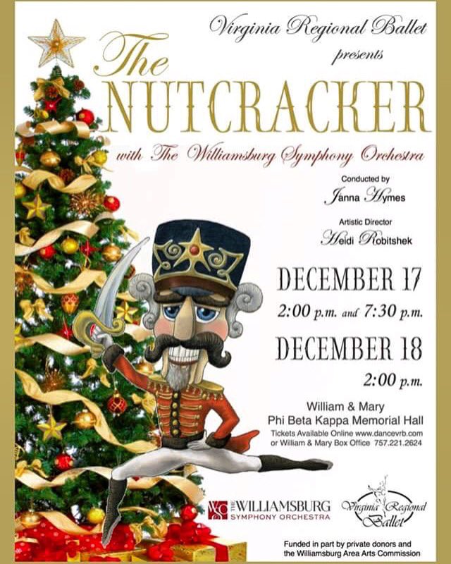 The Nutcracker presented by Virginia Regional Ballet Williamsburg Families