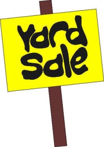 yard sale sign