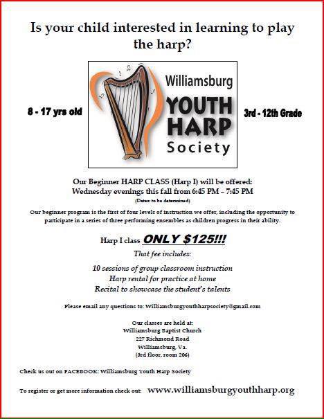 Youth Harp Program now Registering
