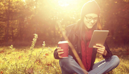 ebooks girl with coffee