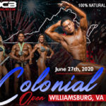 Natural Bodybuilders from around the country compete at the 2020 OCB Colonial Open in Williamsburg - June 27, 2020