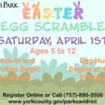Annual Easter Egg Scramble at New Quarter Park, York County - Sat., April 1, 2023 - register (limited space)