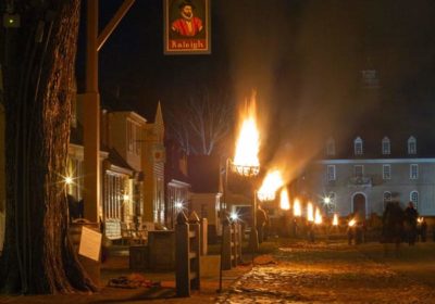 lighting-of-cressets-colonial-williamsburg