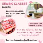 Fall Sewing Classes for Kids/Teens in Williamsburg with Sew Together