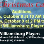 AUDITION NOTICE: A Christmas Carol (2022) at the Williamsburg Players - Saturday Oct 8 & 9
