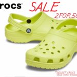 Crocs special offer - Buy 2 Pairs of Crocs for $50 - sale ends 9/20/22