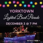 Lighted Boat Parade & Bonfire in Yorktown on Saturday December 3, 2022