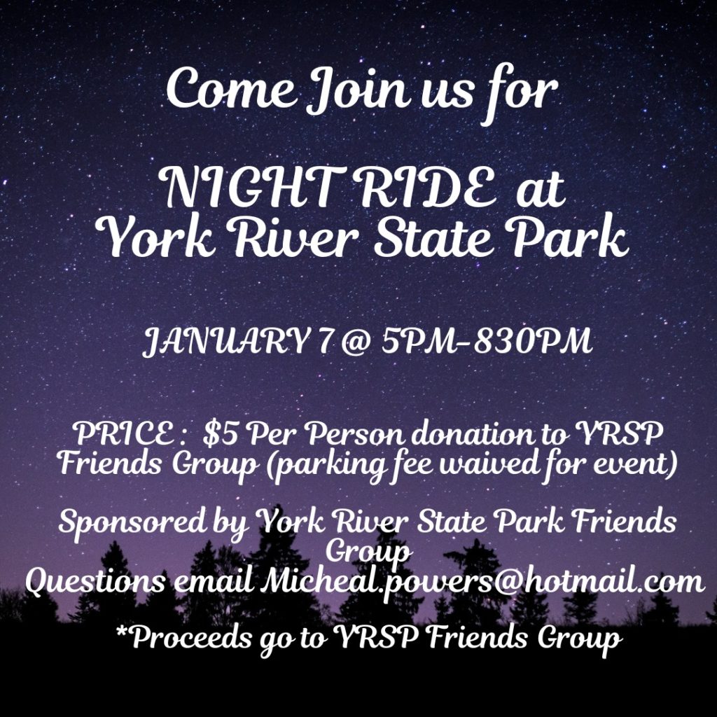 night bike at york river state park