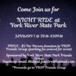 Night Ride at York River State Park - Saturday, January 7 from 5 pm - 8:30 pm