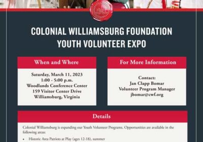 volunteer opportunities for kids teen williamsburg