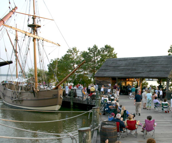 picnic on pier