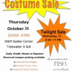 Annual FISH Costume Sale Oct 25 & 26, 2023 at W&M Sadler Center - Details: