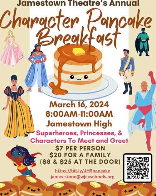 Jamestown’s Annual Character Pancake Breakfast