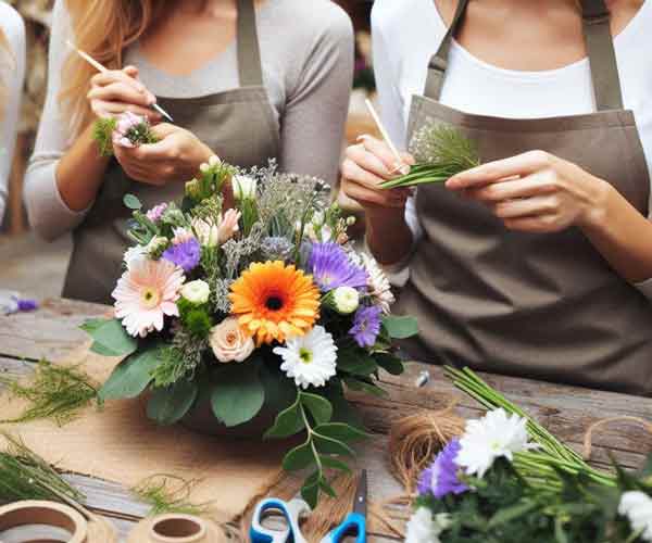 floral centerpiece workshop colonial williamsburg