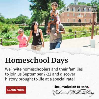 homeschool 2024 colonial williamsburg
