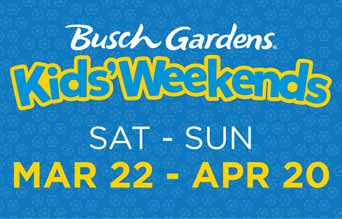 Busch Gardens Kids’ Weekends