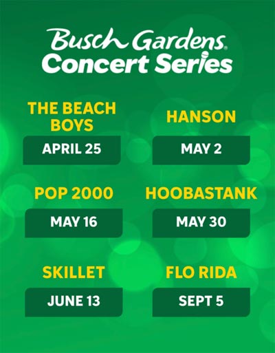 Busch Gardens Summer Concert Series