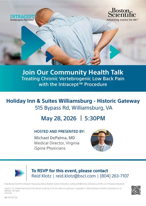 Michael DePalma, MD, Medical Director of Virginia iSpine Physicians